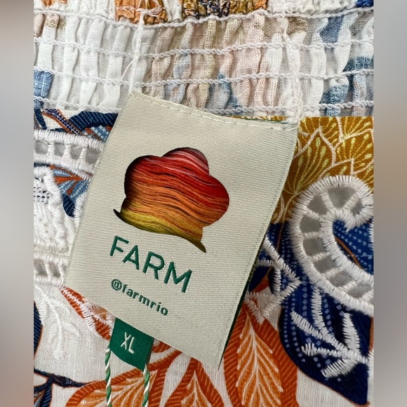 Farm Rio Off-White Summer Flowers - Size XL - NWT - Picture 5 of 14